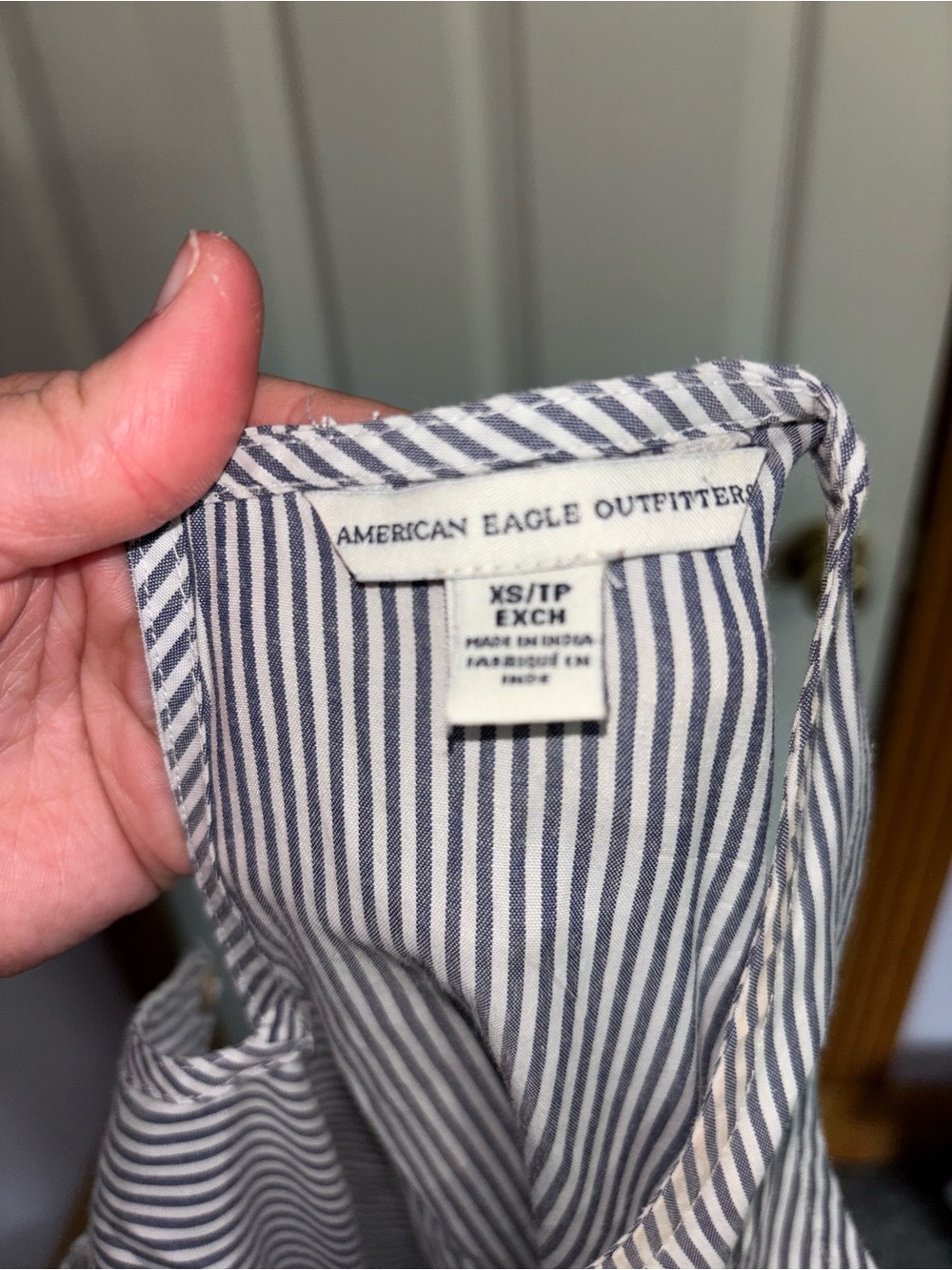 American Eagle Outfitters Striped Sleeveless Top - Blue & White - Picture 3 of 4